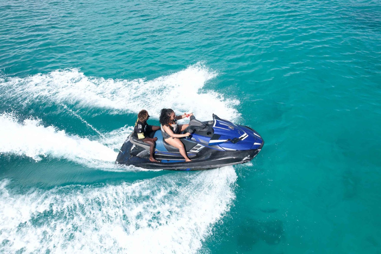 Zanzibar: Jetski with Drone Photos and Video ( with pickup )