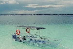Zanzibar: rondvaart tijdens zonsondergang op een glazen boot naar het eiland Mnemba