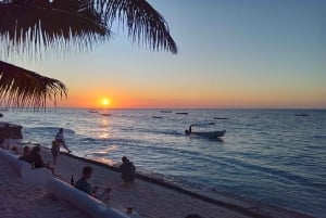 Zanzibar: rondvaart tijdens zonsondergang op een glazen boot naar het eiland Mnemba
