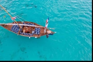 イルカとシュノーケリング ザンジバル：ムンバ島ツアー