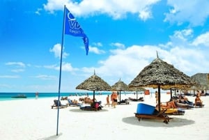 ザンジバル：ヌングイ北海岸ビーチ旅行とカメと泳ぐ