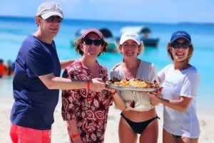 ザンジバル：ニャンゲサンドバンクのプライベートツアー（シーフードランチ付き）