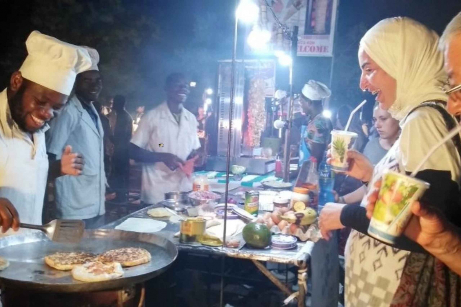 Zanzibar: Tur til matmarkedet i Stone Town om kvelden