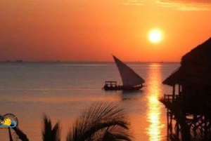 Zanzibar: dhow-boottocht bij zonsondergang met ophalen