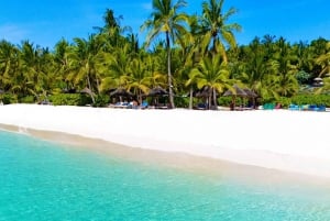 Sesión de fotos con dron en kayak transparente en Zanzíbar