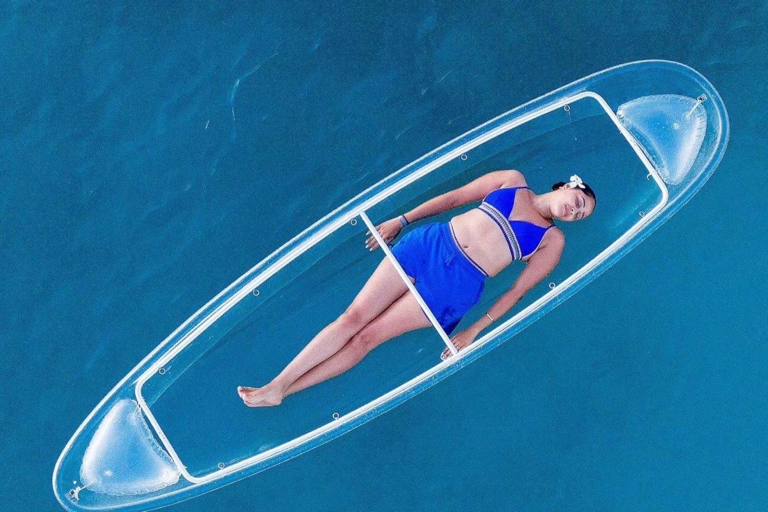 Zanzibar: Gjennomsiktig kajakk og drone (med henting inkludert)