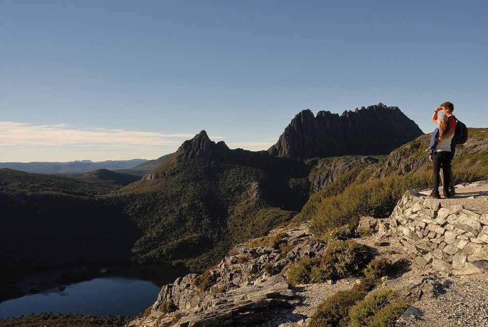 Cradle Mountain and Dove Lake.  Copyright: Tourism Tasmania & Michael Walters