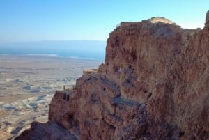 Fra Jerusalem: Masada ved soloppgang, Ein Gedi og Dødehavet