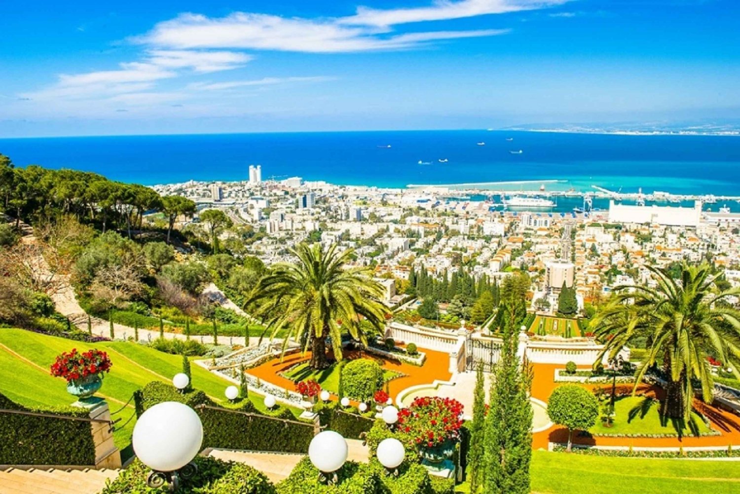 Vanuit de omgeving van Tel Aviv: Caesarea, Haifa en Akko Tour in het Russisch