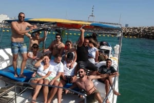 Tel Aviv: Skyline-båtcruise med stopp for vannaktiviteter