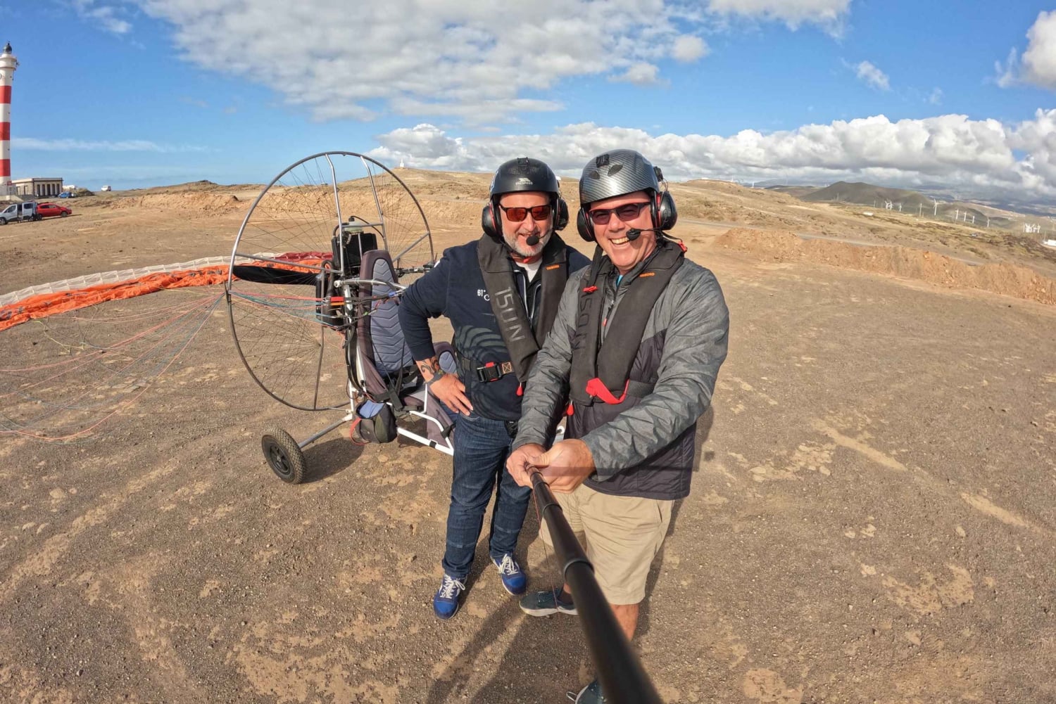 Adeje: Paratrike Flying Tour med upphämtning på hotell och foton
