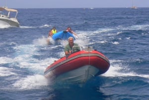 From Puerto Rico: Boat trip along the coast w/ Food & Drinks