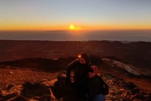 Hiking Summit of Teide by night for a sunrise and a Shadow