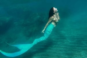 Experiencia de sirena y sesión fotográfica, incluyendo maquillaje.