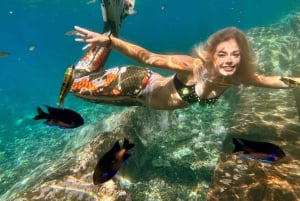 Experiencia de sirena y sesión fotográfica, incluyendo maquillaje.