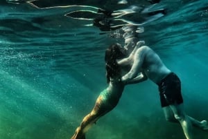 Experiencia de sirena y sesión fotográfica, incluyendo maquillaje.