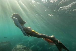 Experiencia de sirena y sesión fotográfica, incluyendo maquillaje.