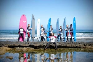 Aula de surf em pequenos grupos na Playa de las Américas