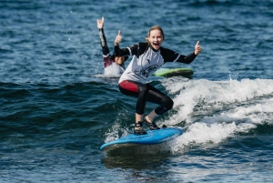 Aula de surf em pequenos grupos na Playa de las Américas