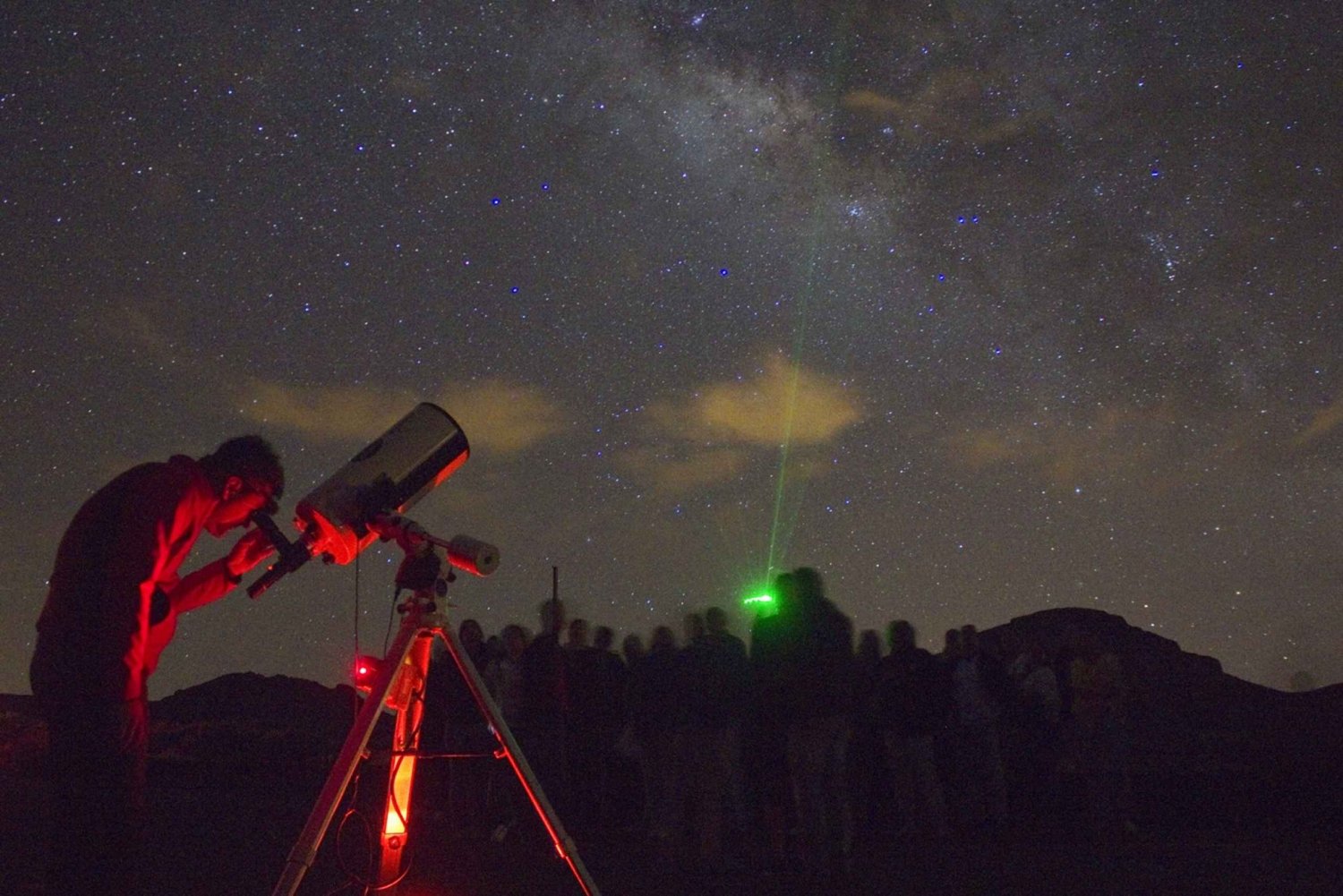 Observación de estrellas en el Parque Nacional del Teide