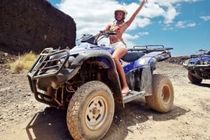 テネリフェ島：100％オフロードの四輪バギーアドベンチャー（送迎とドリンク付き）をお楽しみください