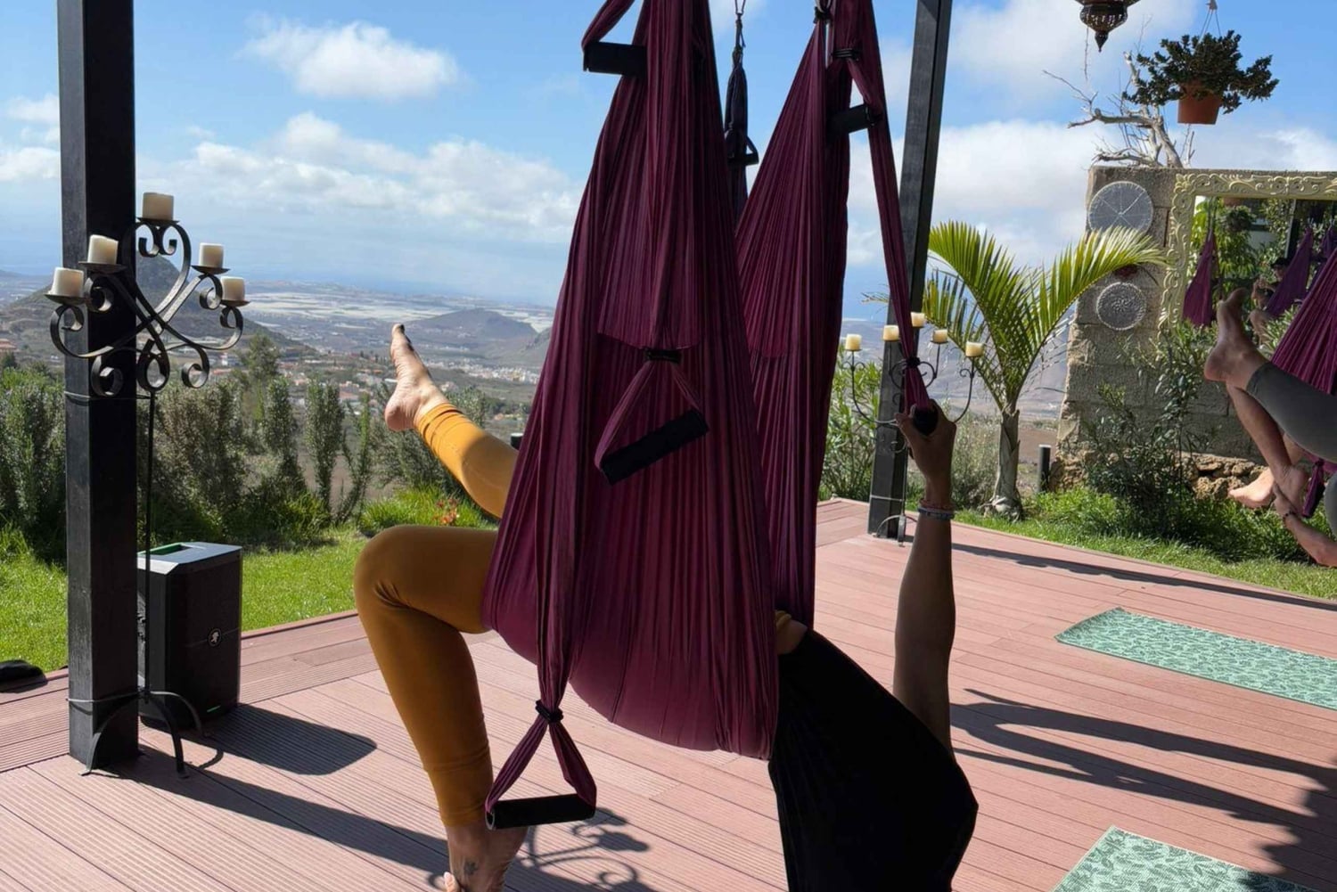 Tenerife: Private Aerial Yoga Class with Ocean Views