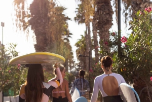 テネリフェ島：プラヤ デ ラス アメリカスでのサーフィン レッスン