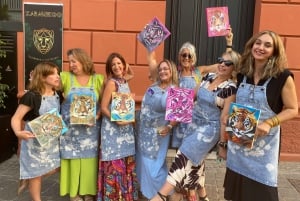 Tenerife: Wine and Paint Night with a Local Artist