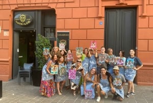 Tenerife: Wine and Paint Night with a Local Artist