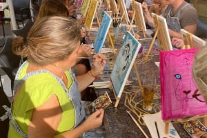 Tenerife: Wine and Paint Night with a Local Artist