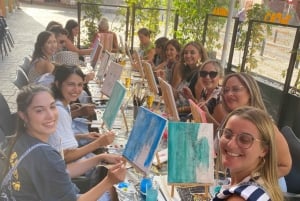 Tenerife: Wine and Paint Night with a Local Artist