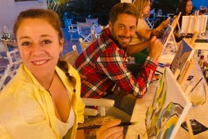 Tenerife: Wine and Paint Night with a Local Artist