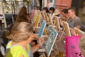 Teneriffa: Vin- och målarkväll med en lokal konstnär