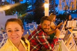 Teneriffa: Vin- och målarkväll med en lokal konstnär