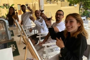 Teneriffa: Vin- och målarkväll med en lokal konstnär