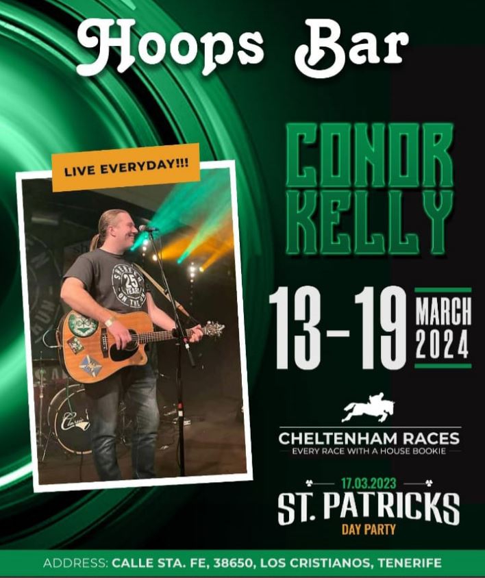 Conor Kelly at Hoops Bar - Cheltenham Races Week & St Patricks Day