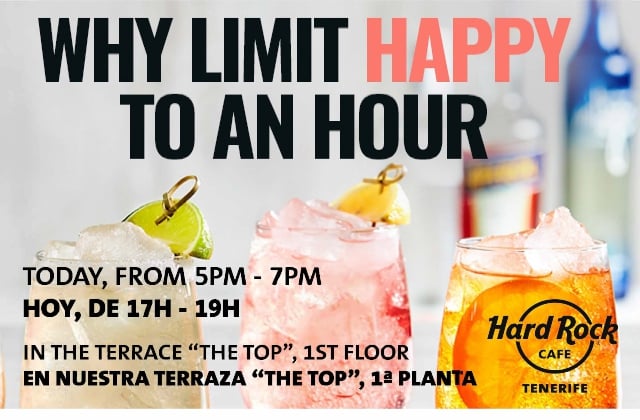 Happy Hour op The Top Terrace, Hard Rock Cafe