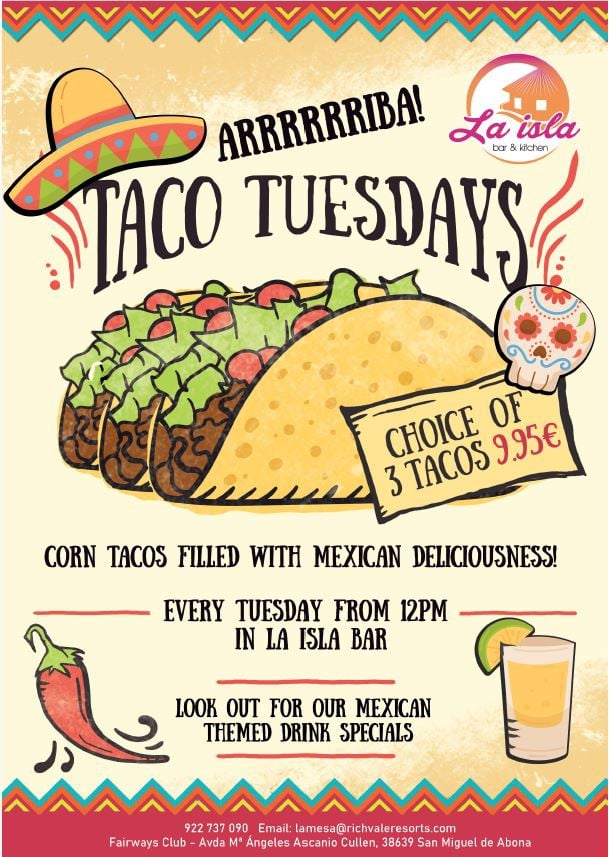 Taco Tuesdays at La Isla Bar & Kitchen, Fairways Club