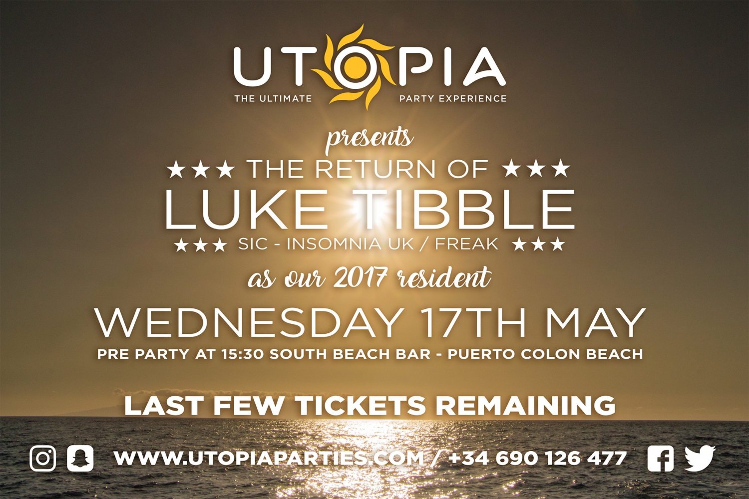 The Return of Luke Tibble at Utopia Boat Party
