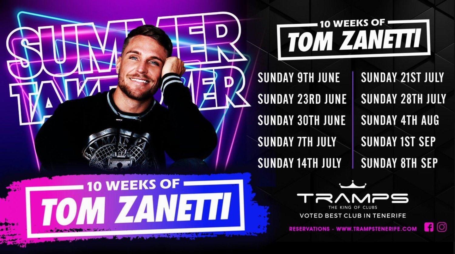 Tom Zanetti Live in Tramps, Tenerife Summer 2024