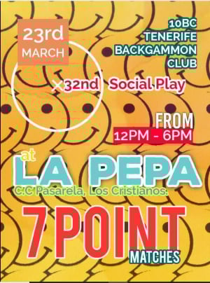 32nd Backgammon Tournament, La Pepa Food Market