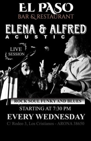 Elena & Alfred, Acustic live session at El Paso in Los Cristianos