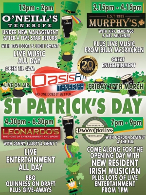 Paddy O'Kellys Opening Day and St Paddys Celebration