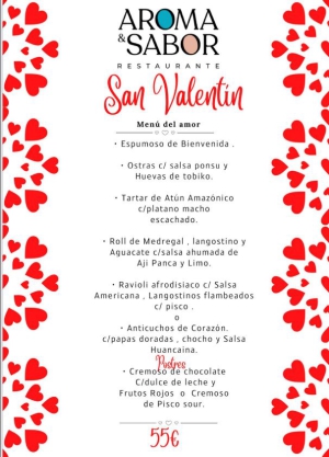 St Valentine's Romantic Dinner at Aroma & Sabor
