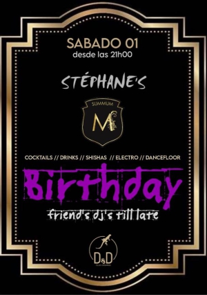 Celebraciones de cumpleaños de Stephane en vivo Summum Bar 1 de abril
