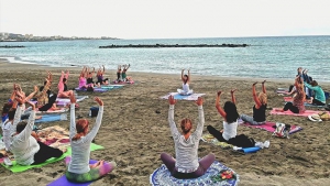 Yoga on Las Teresitas Beach