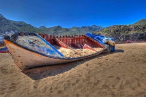 Beached fishing boat, Tenerife