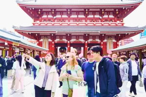 Asakusa: excursão a pé pela história e degustação de comida local