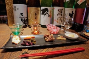 Cata informal de sake japonés y experiencia de aperitivos, Kabukicho