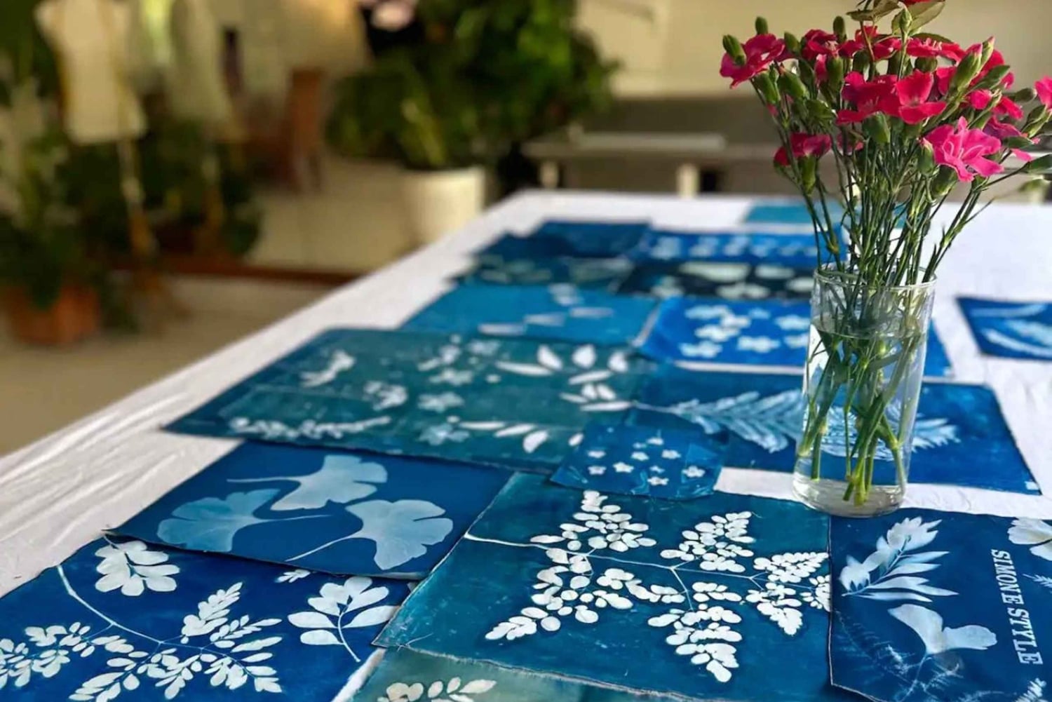 Cyanotype Printing with Botanicals in Tokyo, Japan